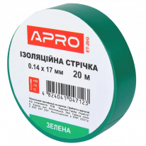 Изоляционная лента зеленая APRO 0.14х17 мм 20 м