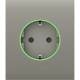 Ajax СenterCover (smart) [ type F ] Olive - Передня панель та кришка розетки