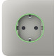 Ajax SideCover (smart) [ type F ] Oyster - Передня панель та кришка розетки