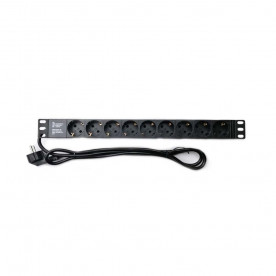 Блок розеток 1U 19″ Schuko CSV WT-2261A-GER-9WAY