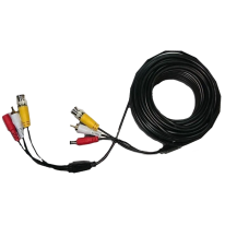 Патчкорд комбінований коаксіальний+живлення+звук 5м BNC+DC+AV