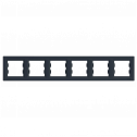 Schneider Electric EPH5800671 Asfora - Рамка на 6 постов антрацит горизонтальная