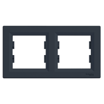 Schneider Electric EPH5800271 Asfora - Рамка 2 поста антрацит горизонтальная