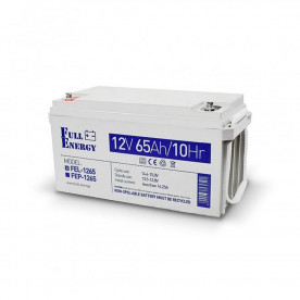 Акумулятор гелевий 12В 65 Аг для ДБЖ Full Energy FEL-1265