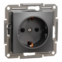 Schneider Electric EPH2900171 Asfora - Розетка 220В антрацит, пластик, с заземлением, Schuko